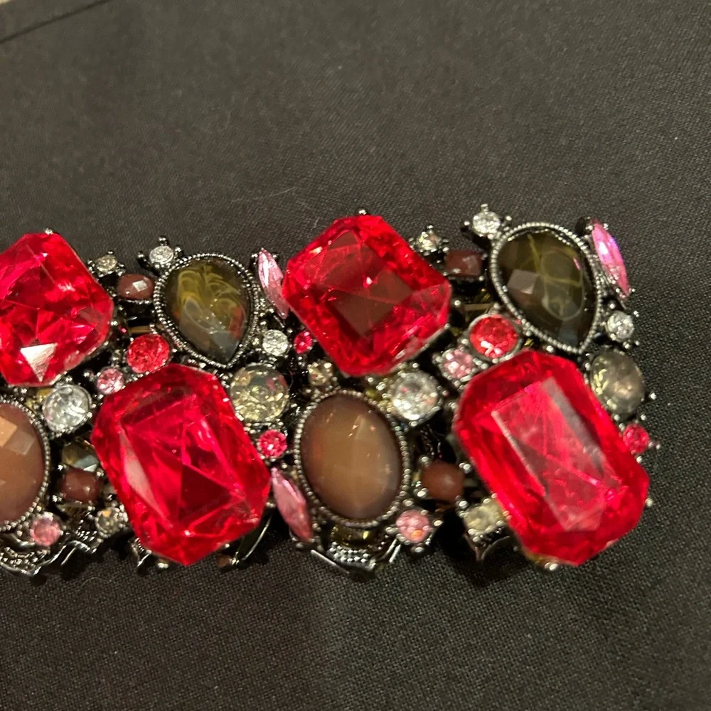 Red/gold jewel bracelets - Picture 5 of 8